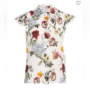 NWT- Alice + Olivia Martel Floral Silk Blouse Size XS